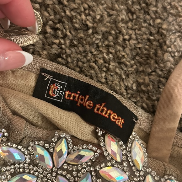 Triple Threat Two Piece Dance Costume - Picture 2 of 4